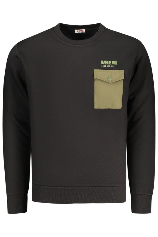 Rifle Men's Black Zip-Up Sweatshirt