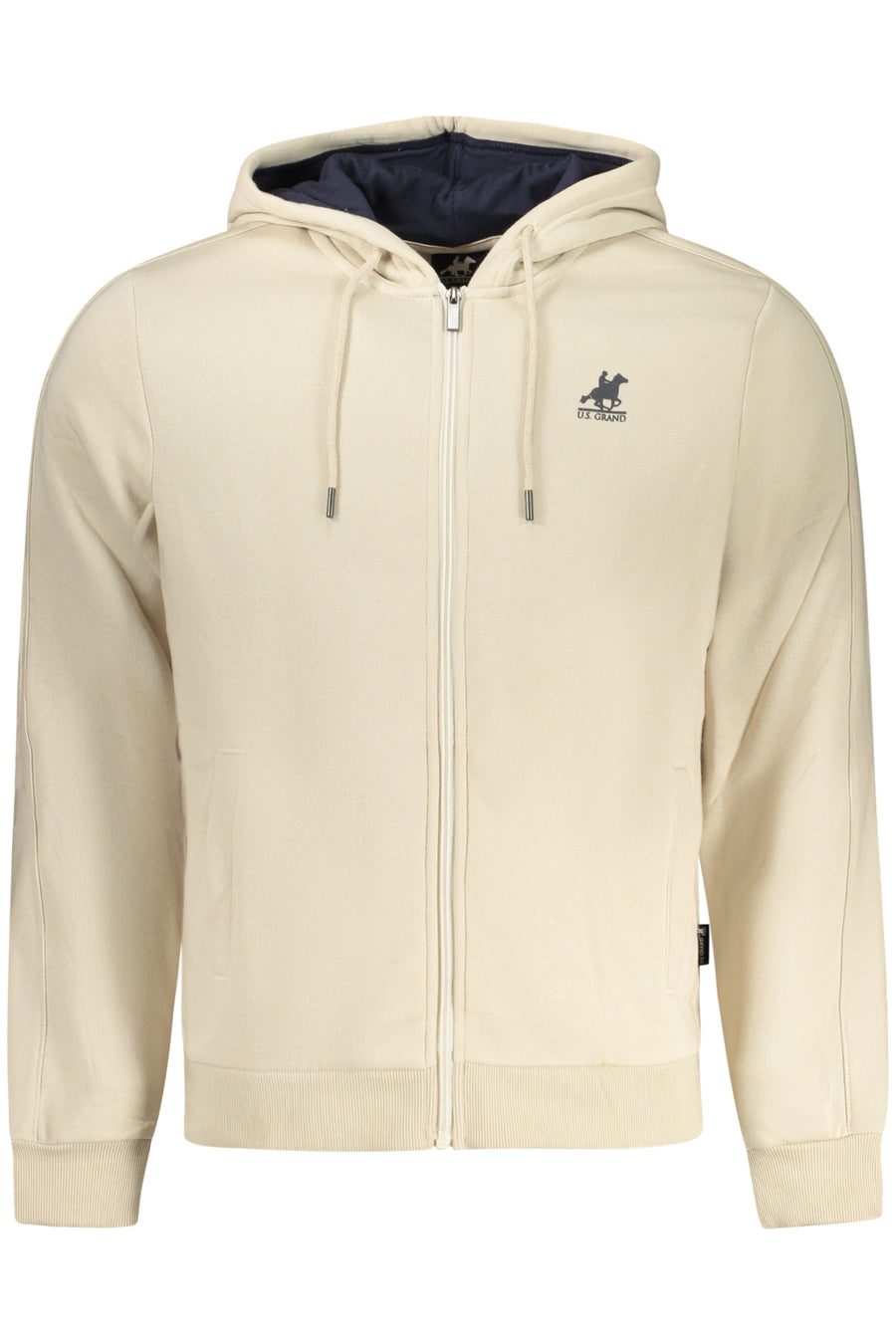 U.S. Grand Us Grand Men's Beige Zip-Up Sweatshirt