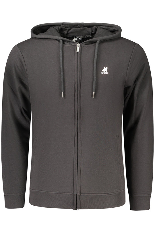 U.S. Grand Us Grand Men's Black Zip-Up Sweatshirt