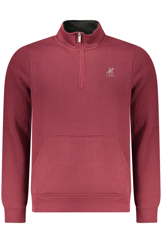 U.S. Grand Us Grand Men's Red Zip-Up Sweatshirt