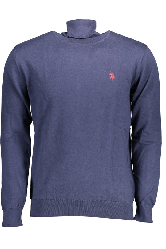 U.S. POLO ASSN. Camisola de gola alta em mistura de caxemira – Azul