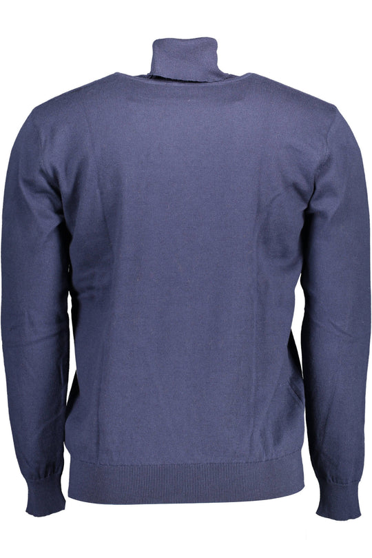 U.S. POLO ASSN. Camisola de gola alta em mistura de caxemira – Azul